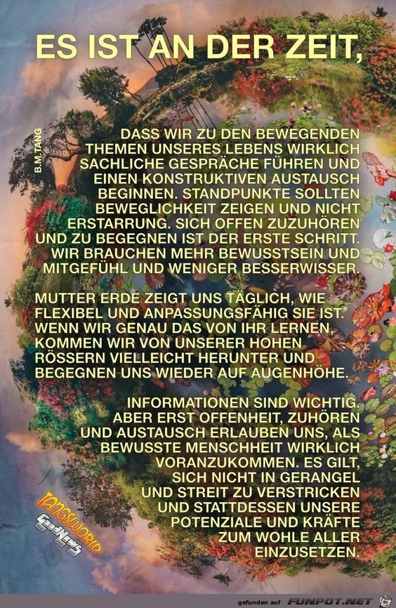 Es ist an der Zeit