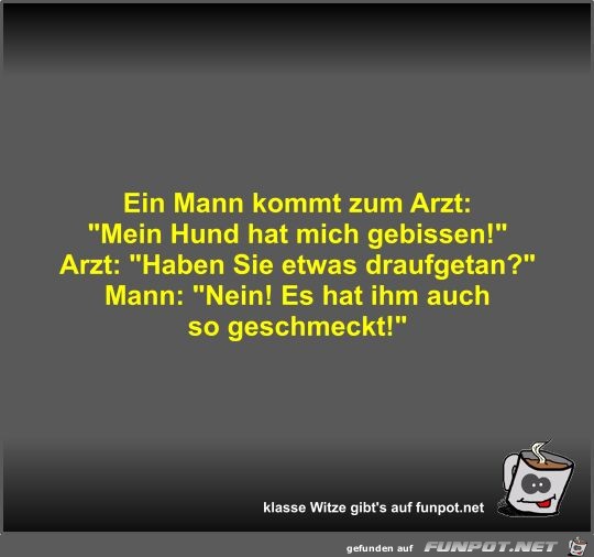 Ein Mann kommt zum Arzt