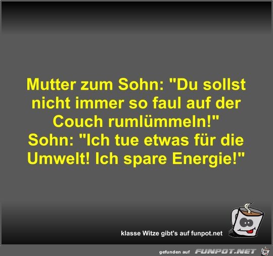 Mutter zum Sohn