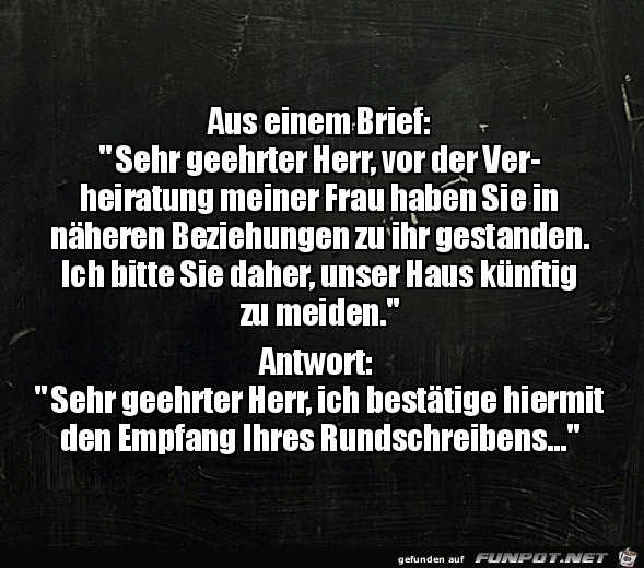 Lustige Antwort