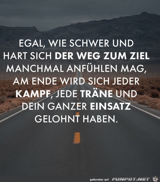 Der Weg zum Ziel