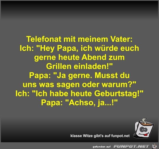 Telefonat mit meinem Vater