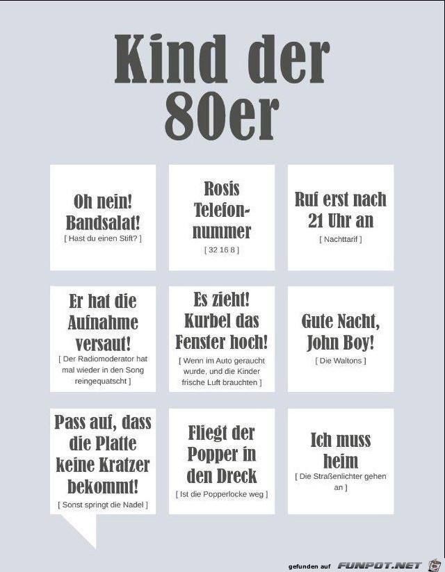 Kind der 80er Kind der 80er