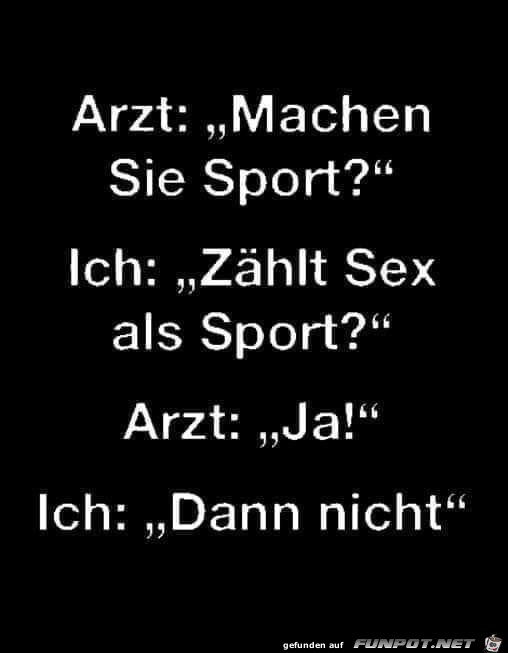 Machen Sie Sport