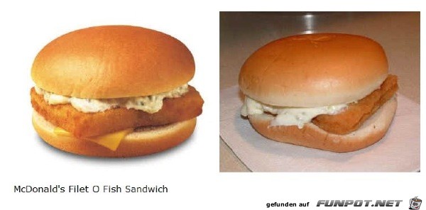 Werbung Fastfood vs. Realitt