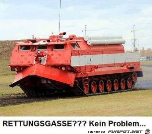 Kein Problem mit der Rettungsgasse