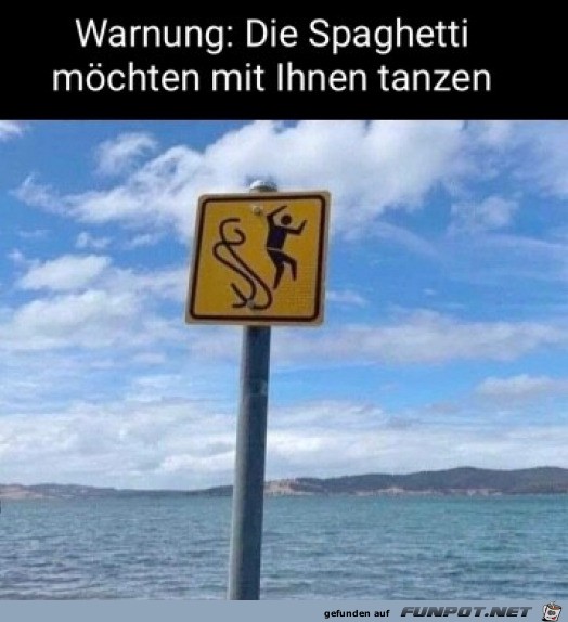 Lustiges Warnschild