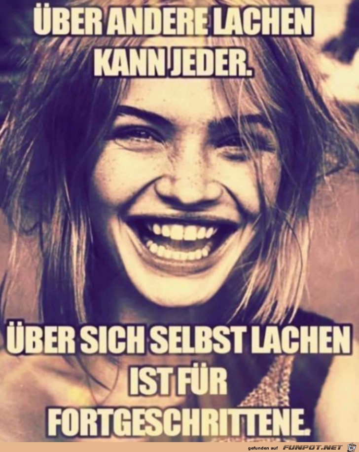 ber sich selbst lachen