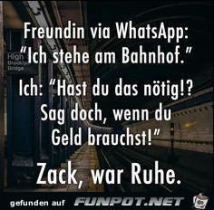 Zack, war Ruhe