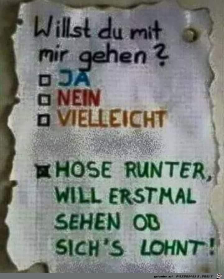 Willst du mit mir gehen