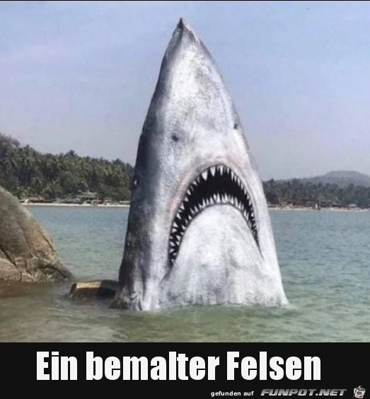 Bemalter Felsen