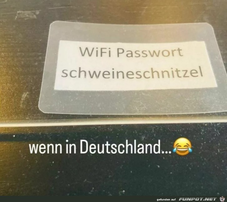 Ziemliche deutsches Wifi-Passwort