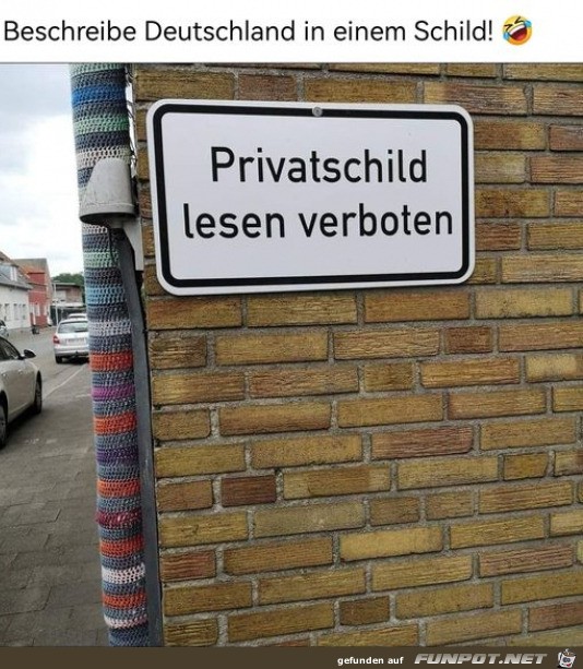 Typisch deutsches Schild