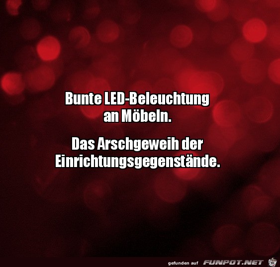 Bunte LED-Beleuchtung an Mbeln