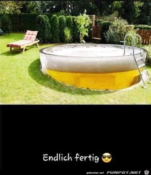 Der Pool ist fertig