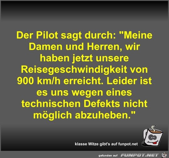 Der Pilot sagt durch