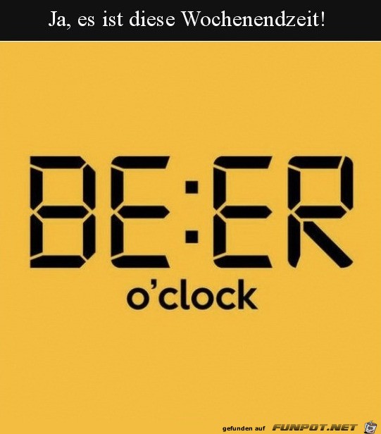 Beer o'clock