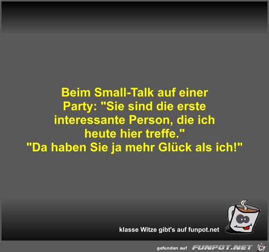 Beim Small-Talk auf einer Party