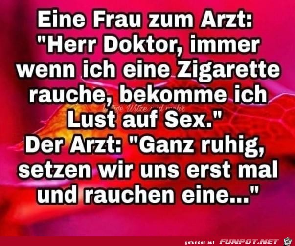 Eine Frau zum Arzt