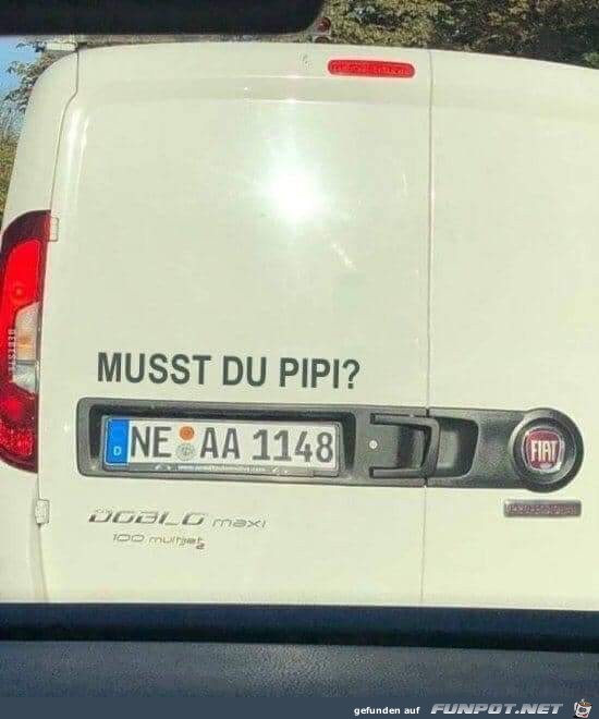 Lustige Autoaufschrift