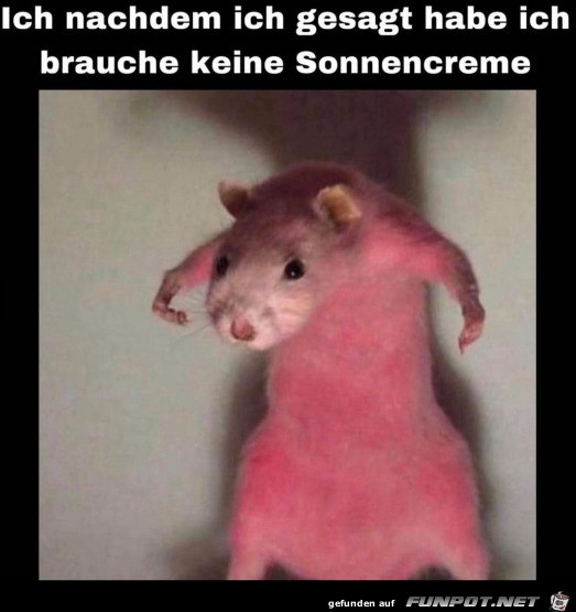 Keine Sonnencreme verwendet