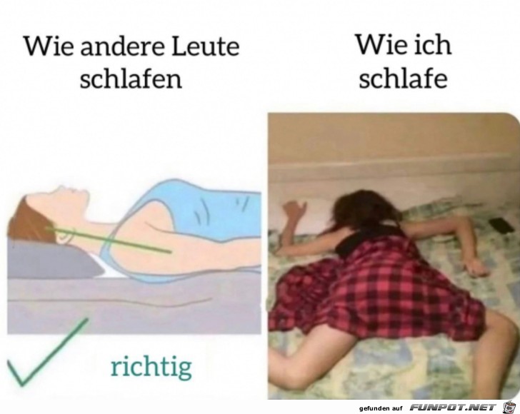 Wie ich schlafe