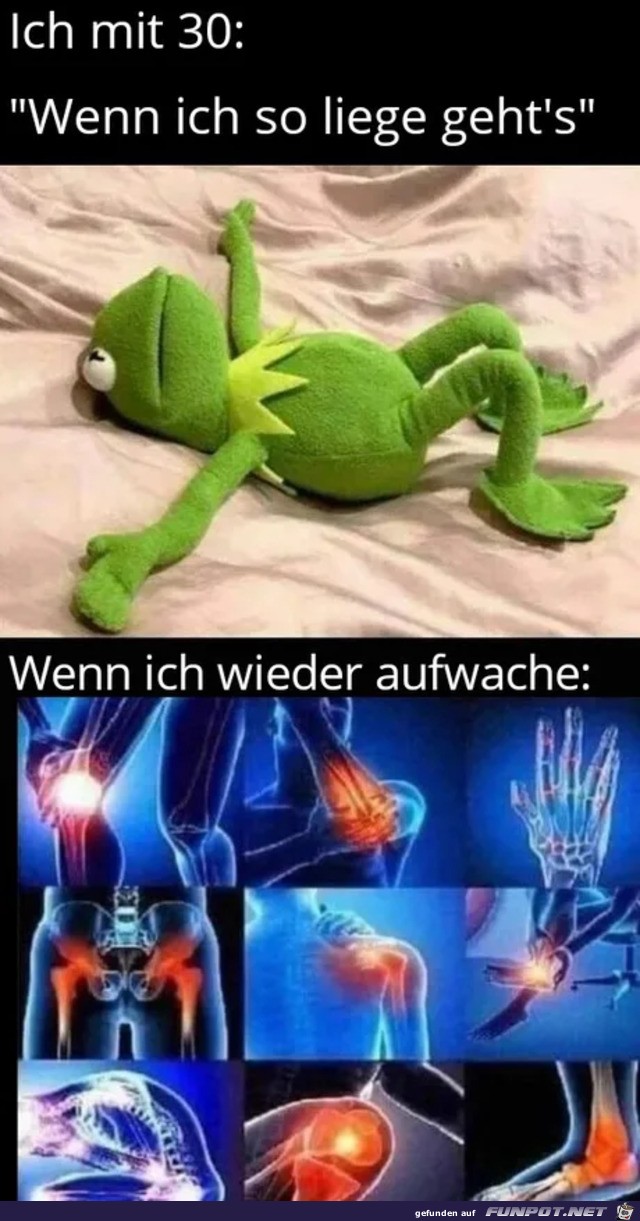 Aufwachen tut weh