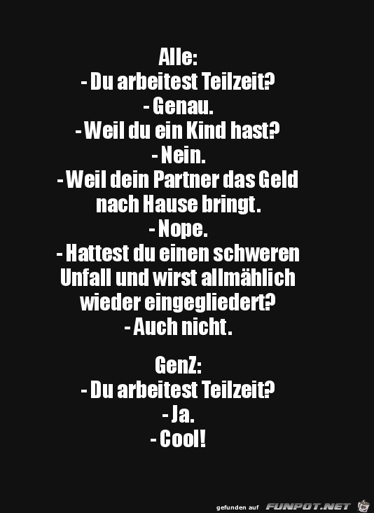 Teilzeit arbeiten