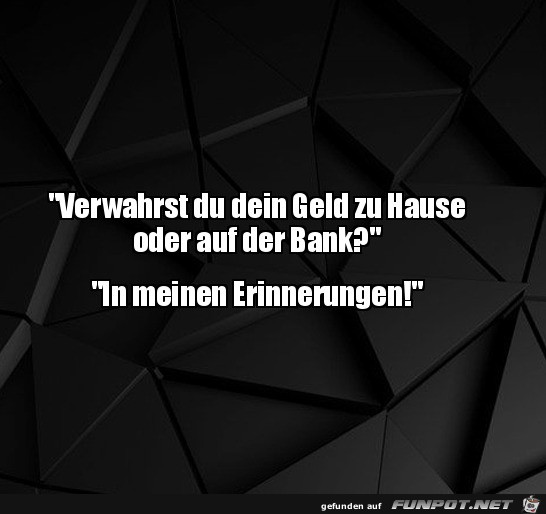 Geld verwahren