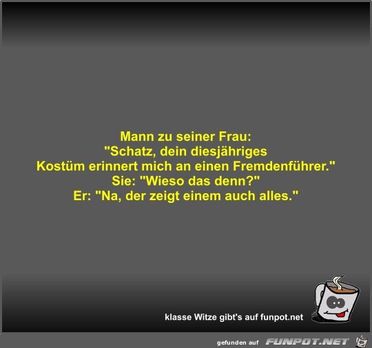 Mann zu seiner Frau