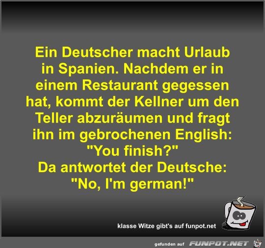Ein Deutscher macht Urlaub in Spanien Ein Deutscher macht Urlaub in Spanien