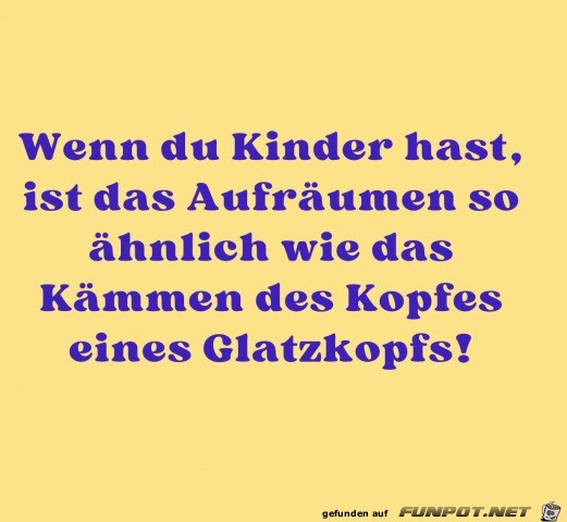 Aufrumen mit Kindern