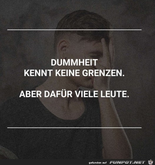 Dummheit kennt viele Leute Dummheit kennt viele Leute