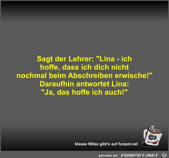 Sagt der Lehrer