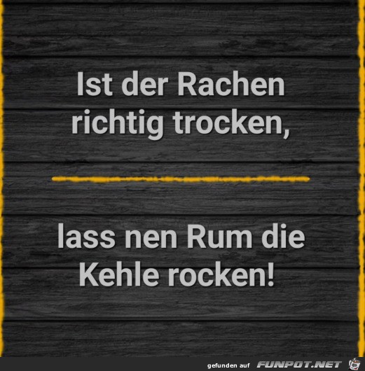 Rachen ist trocken