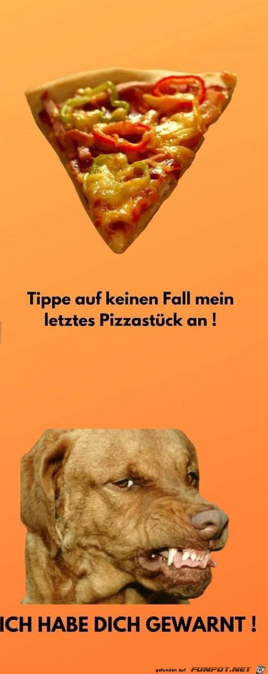 Pfoten weg von meiner Pizza