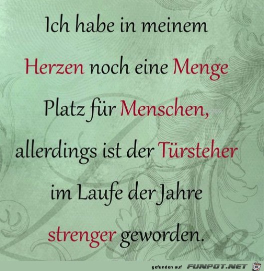 Der Trsteher ist strenger geworden