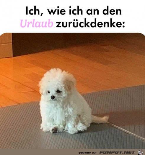 Wenn ich an den Urlaub zurckdenke