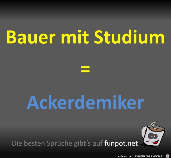 Bauer mit Studium