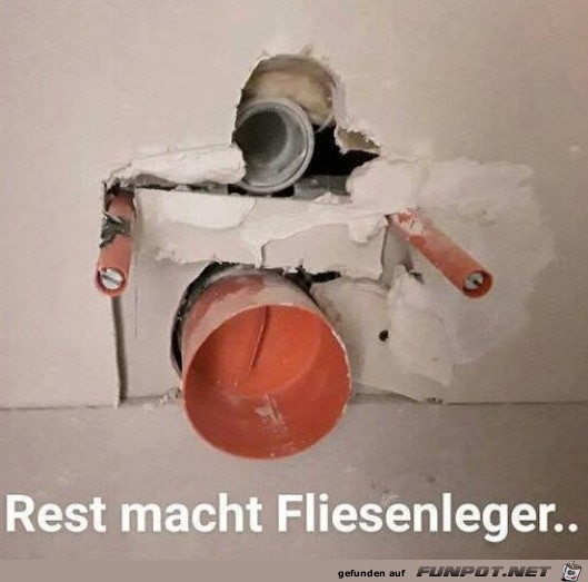 Rest macht der Fliesenleger