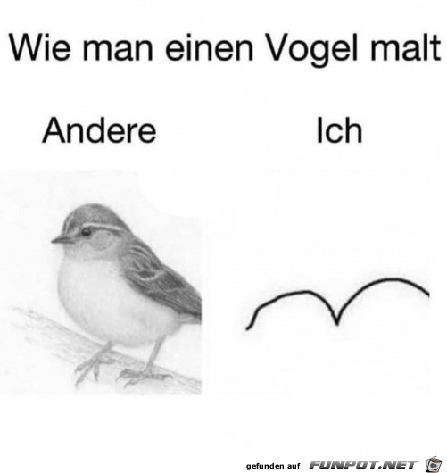 Wie man einen Vogel malt