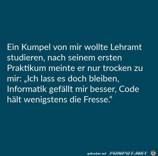 Lieber doch Informatik