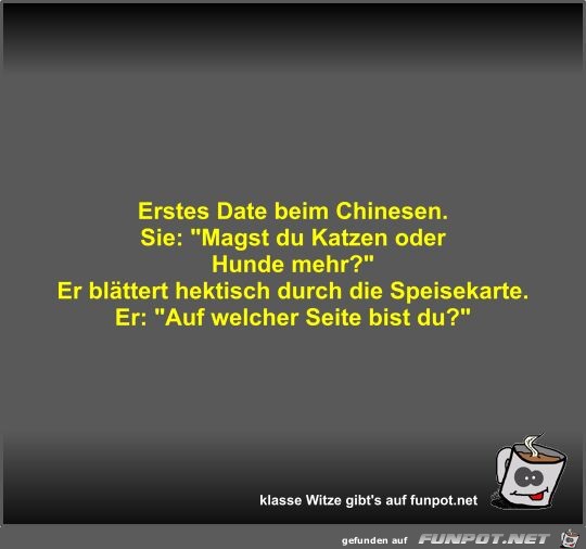 Erstes Date beim Chinesen