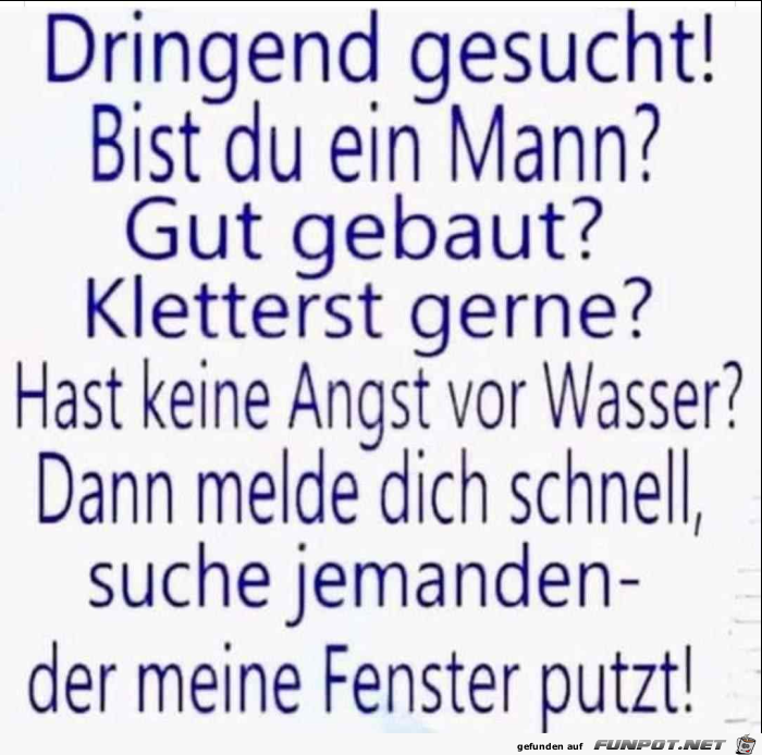 Dringend gesucht