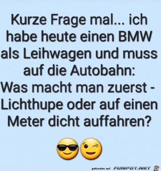 BMW als Leihwagen