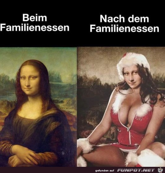 Vor und nach dem Familienessen