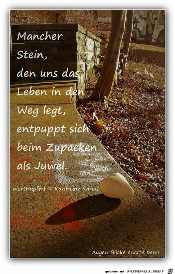 Mancher Stein der uns in den Weg legt