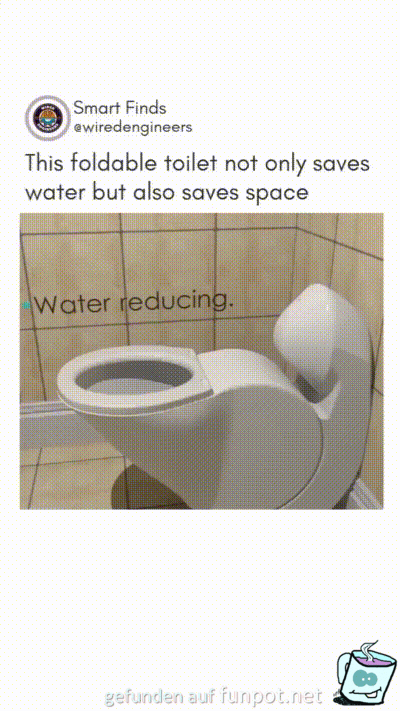 Klappbare Toilette