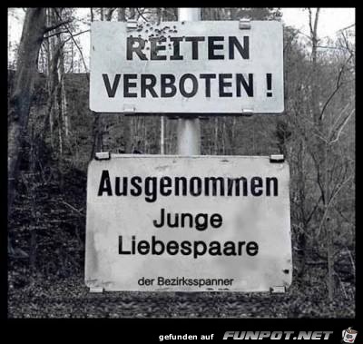 Reiten verboten Reiten verboten