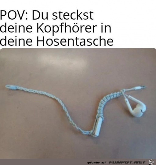 Kabel verknotet